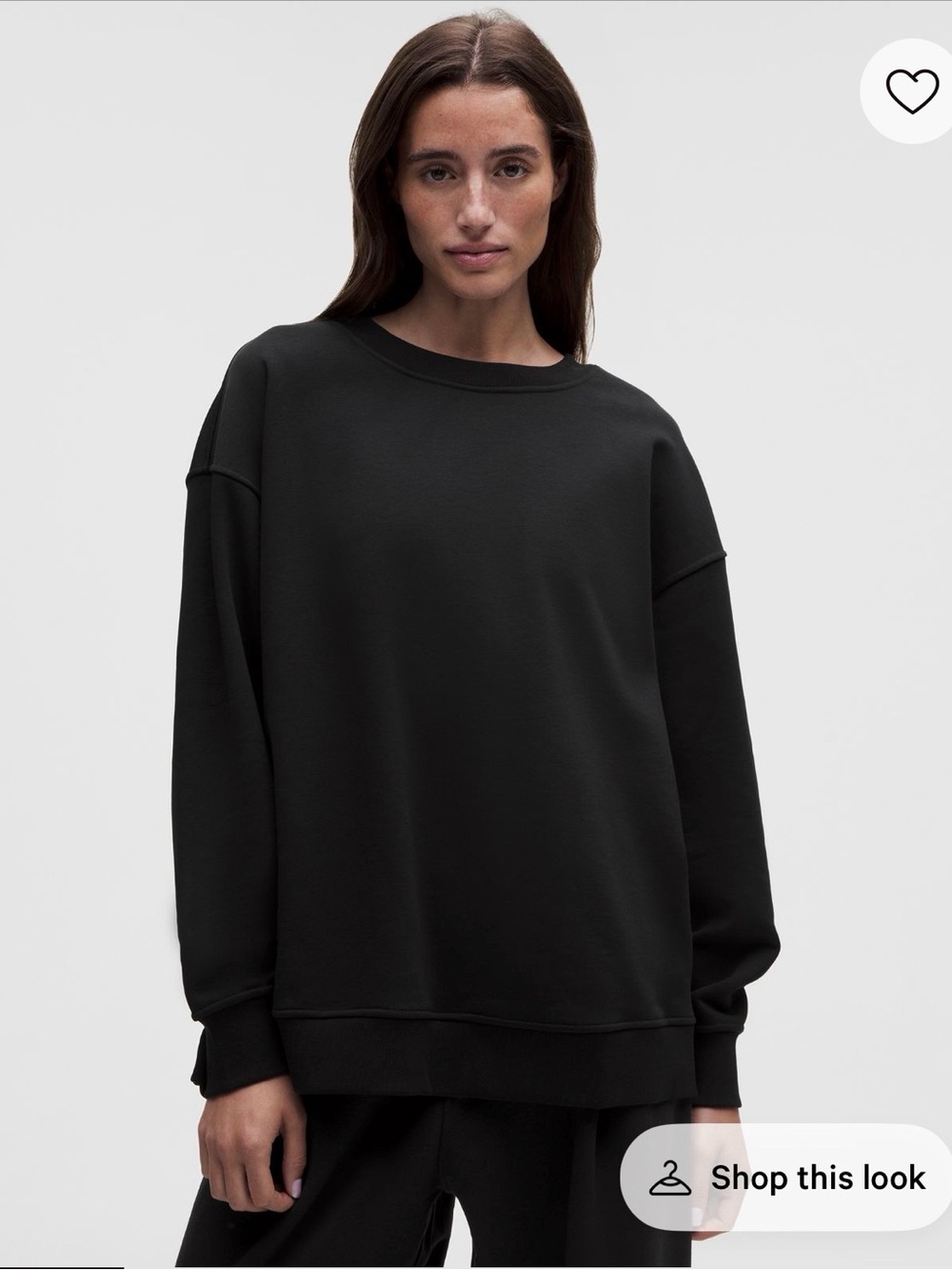 Lululemon Perfectly Oversized Crew French Terry 8 Black
